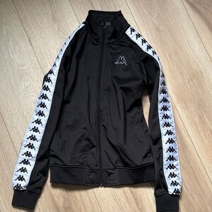 Kappa Black and White Logo Track Jacket